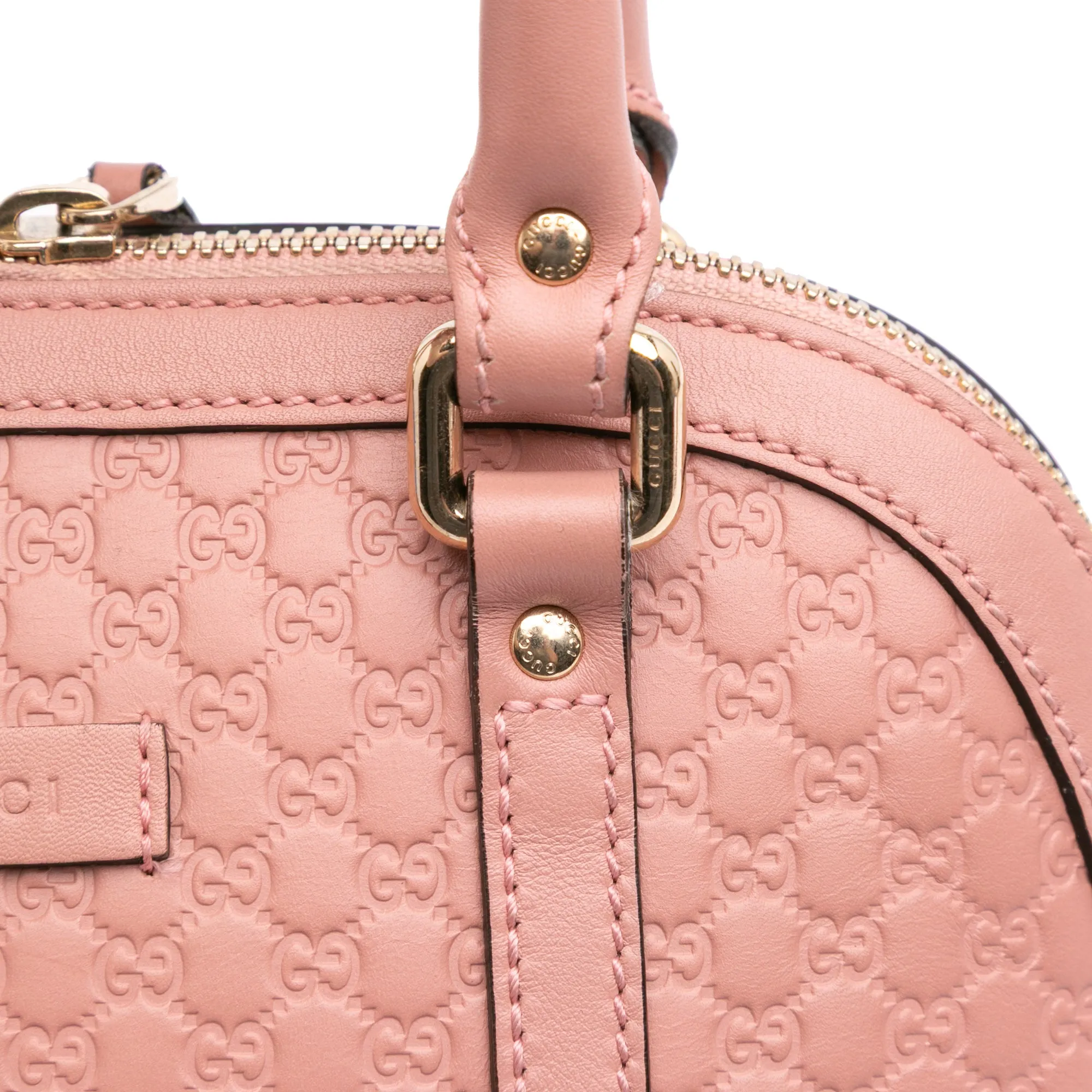 Pink Gucci Mini Microguccissima Dome Satchel
