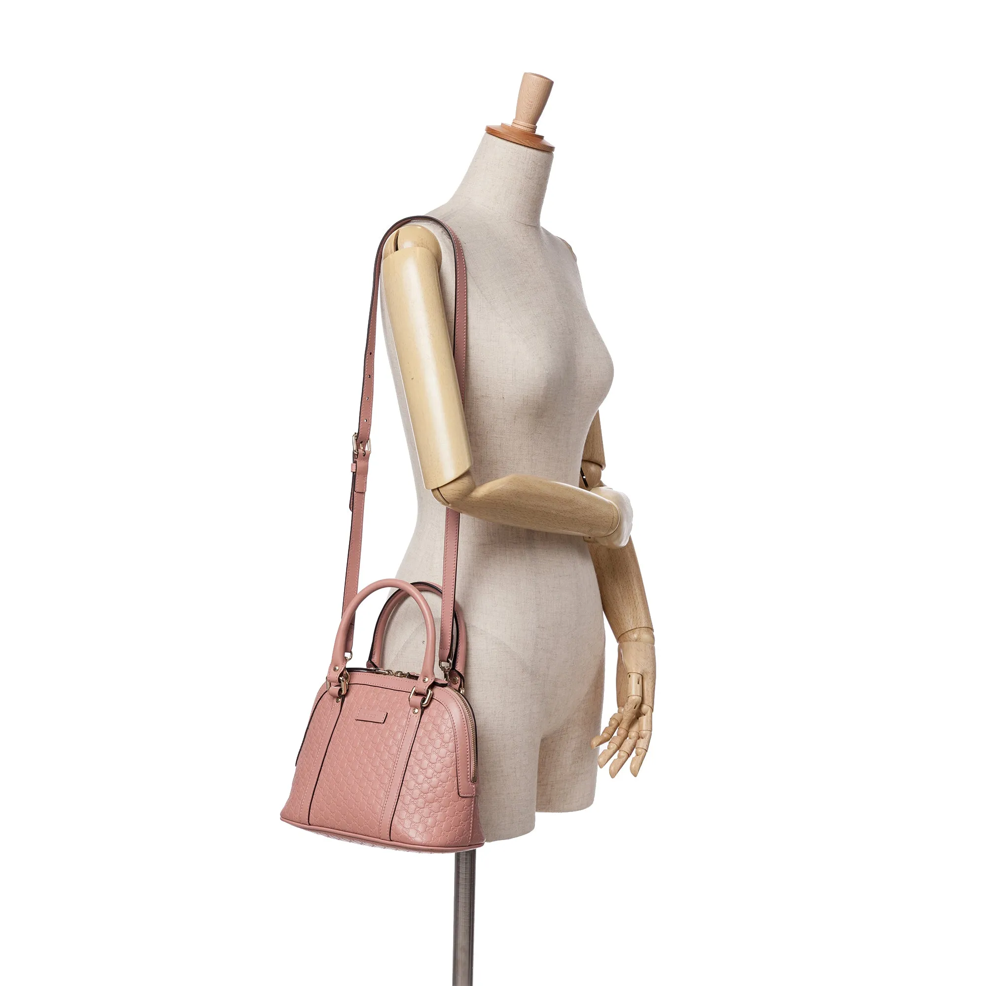 Pink Gucci Mini Microguccissima Dome Satchel