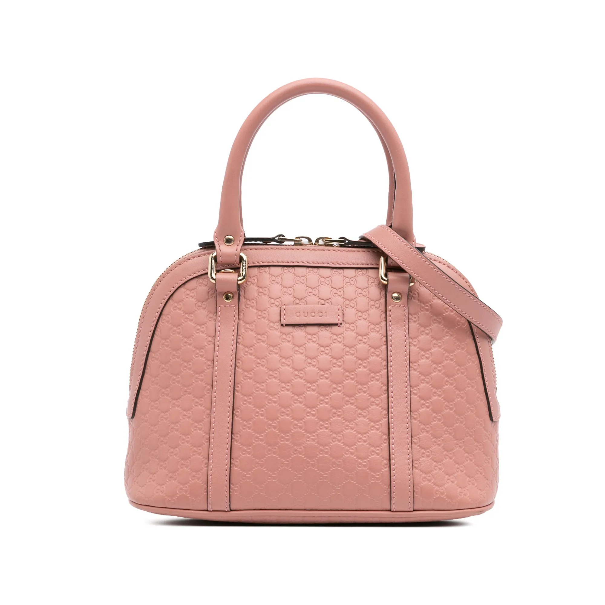 Pink Gucci Mini Microguccissima Dome Satchel