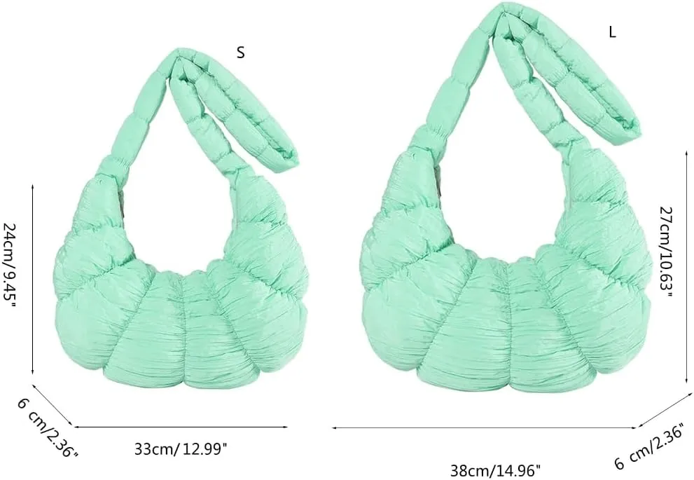 Pleated Bag Large Capacity Shoulder Bags Solid Color Dumpling Bags Fashion Crossbody Bag