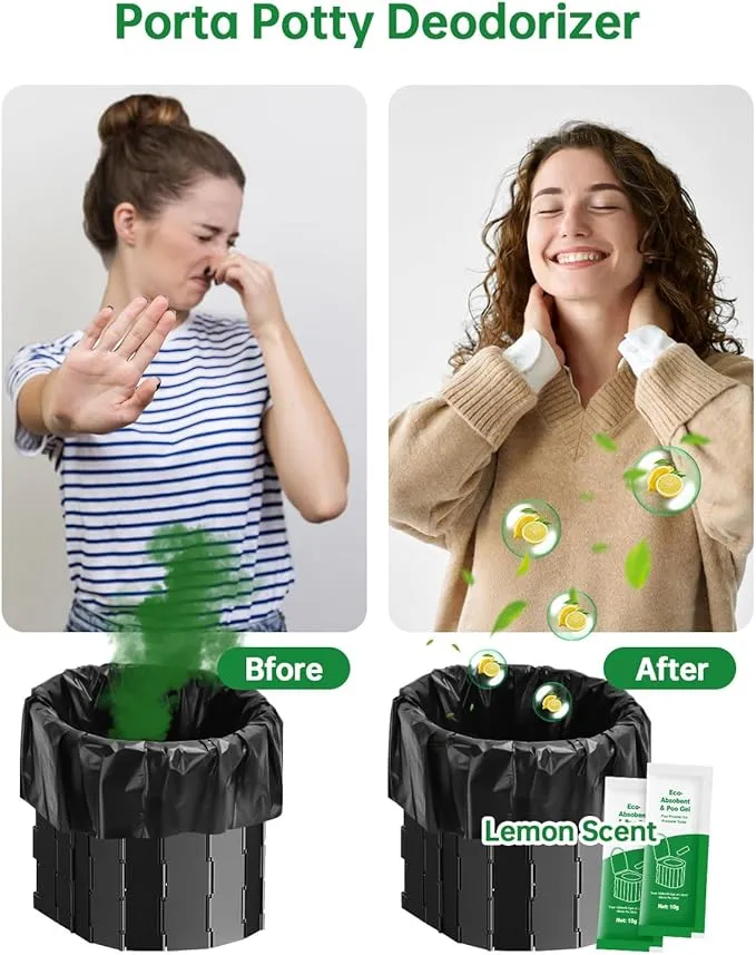 Poo Gel for Portable Toilet, 50 Eco Camping Toilets Pee Powder Deodorizer Urine Pee Absorbent Liquid Solidifier for Adult Porta Potty Chemicals Bucket Toilet Outdoor Camping Hiking Emergency Toilet