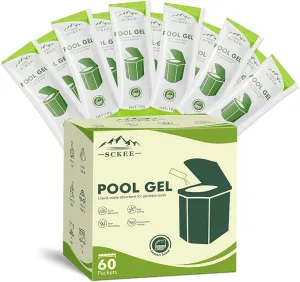 Poo Gel for Portable Toilet, Portable Toilet Powder Poo Urine Powder for Camping Outdoor Hiking