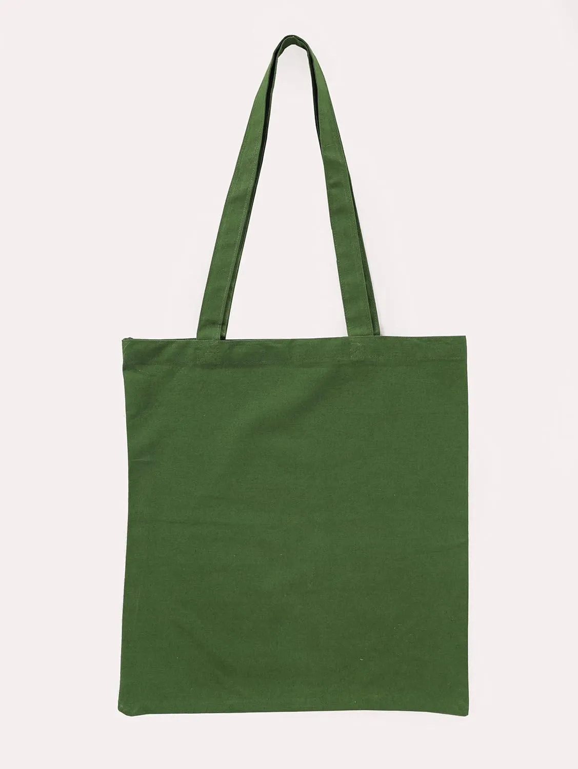 Popular Handicrafts 6 Pack Economical 15"x16" Cotton Tote Bag, Lightweight Reusable Grocery Shopping Cloth Bags Suitable for DIY Advertising Promotion Gift Activity Green