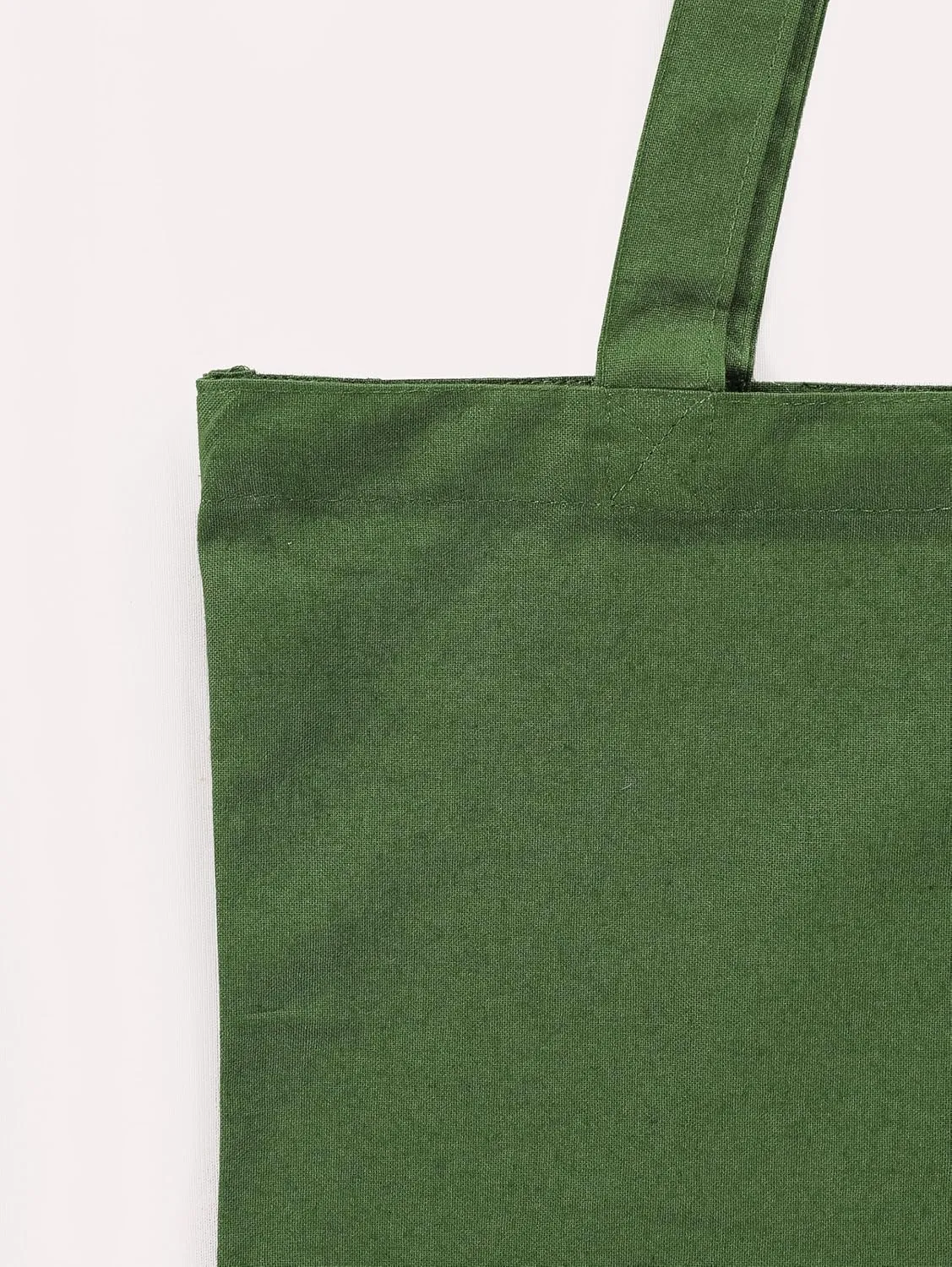 Popular Handicrafts 6 Pack Economical 15"x16" Cotton Tote Bag, Lightweight Reusable Grocery Shopping Cloth Bags Suitable for DIY Advertising Promotion Gift Activity Green