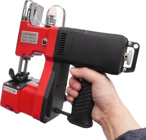 Portable Electric Sewing Machine, Leather Canvas Sewing Machine Industrial Bag Stitching Closer 110V Stitching Tool for Chemical Industry Clothing Chemical Home Textile