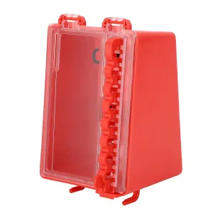 Portable Lock Box, Multi-Lock Key Storage, Clear Visual Panel, Sturdy ABS Construction, for Maintenance Teams and Security