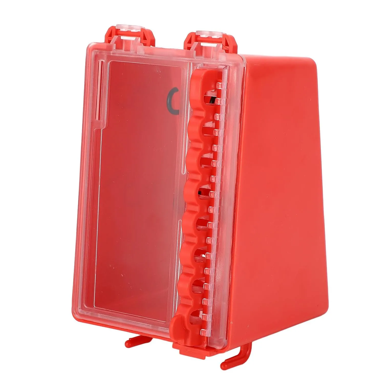 Portable Lock Box, Multi-Lock Key Storage, Clear Visual Panel, Sturdy ABS Construction, for Maintenance Teams and Security