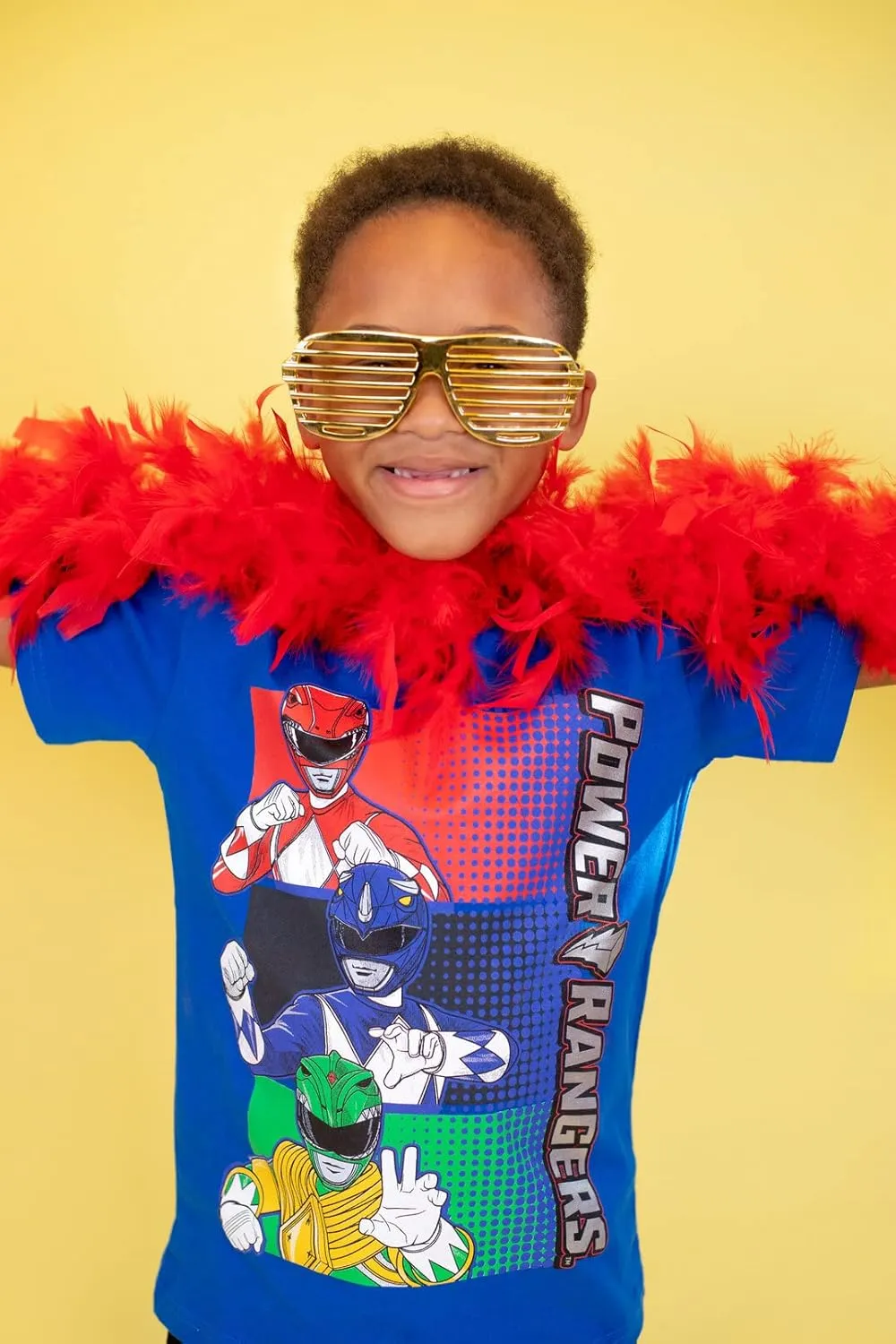 Power Rangers T-Shirt and Mesh Shorts Outfit Set Toddler to Big Kid