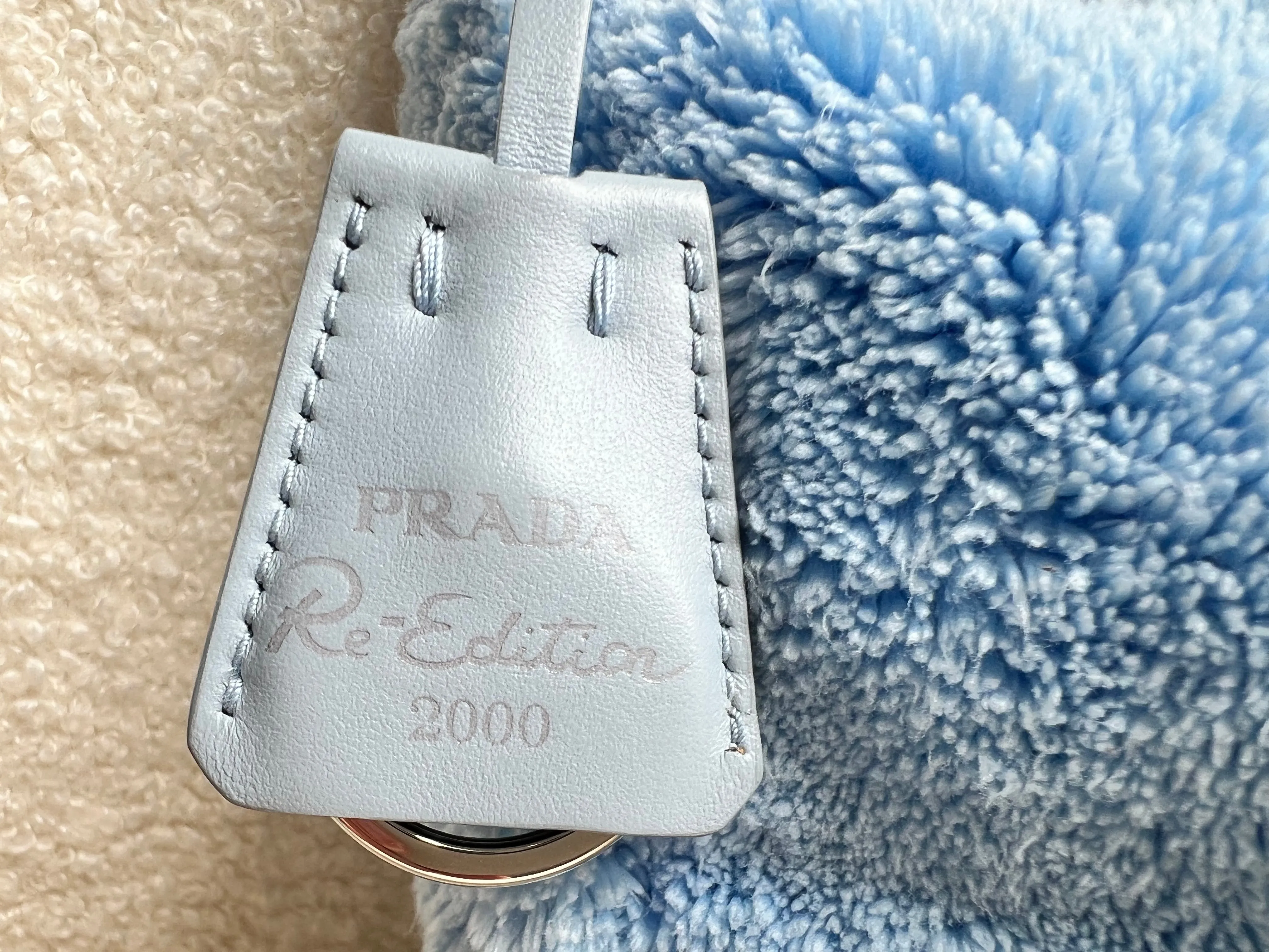 Prada Blue Re-edition 2000 Terry Cloth Shoulder Bag