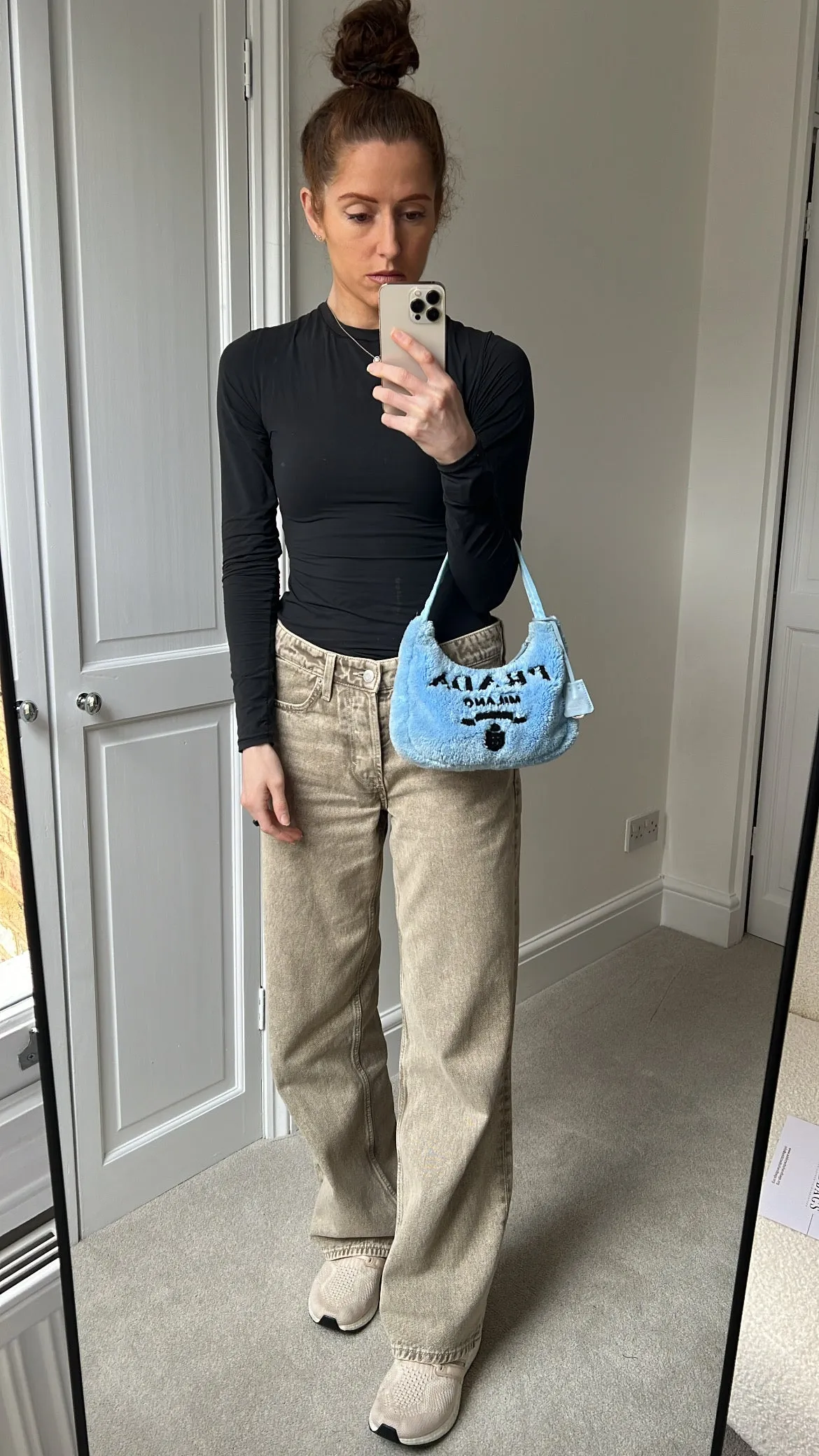 Prada Blue Re-edition 2000 Terry Cloth Shoulder Bag