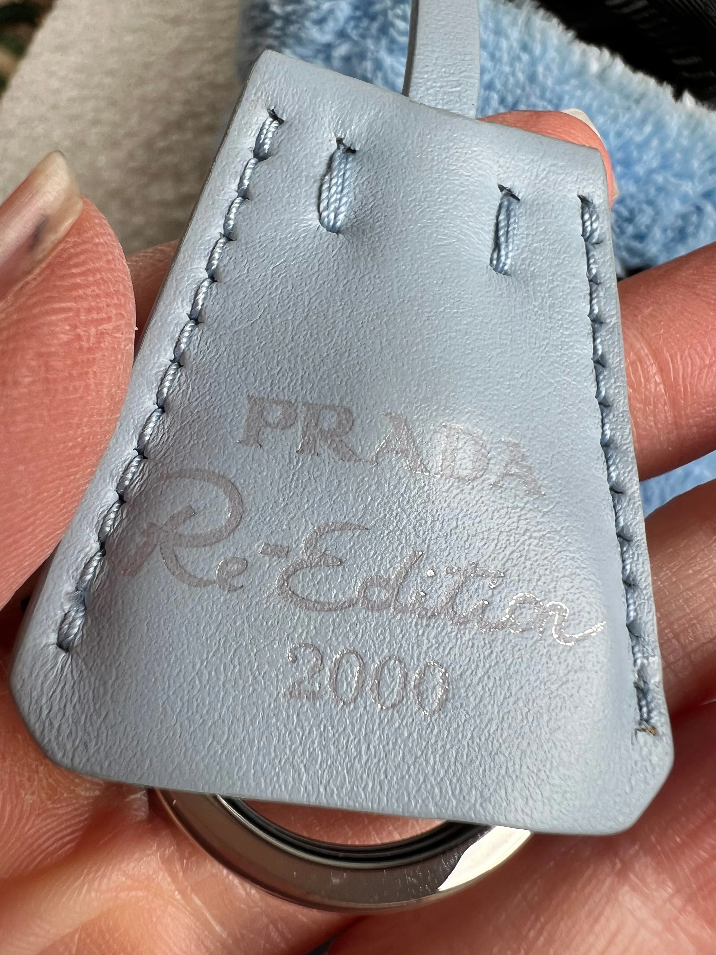 Prada Blue Re-edition 2000 Terry Cloth Shoulder Bag