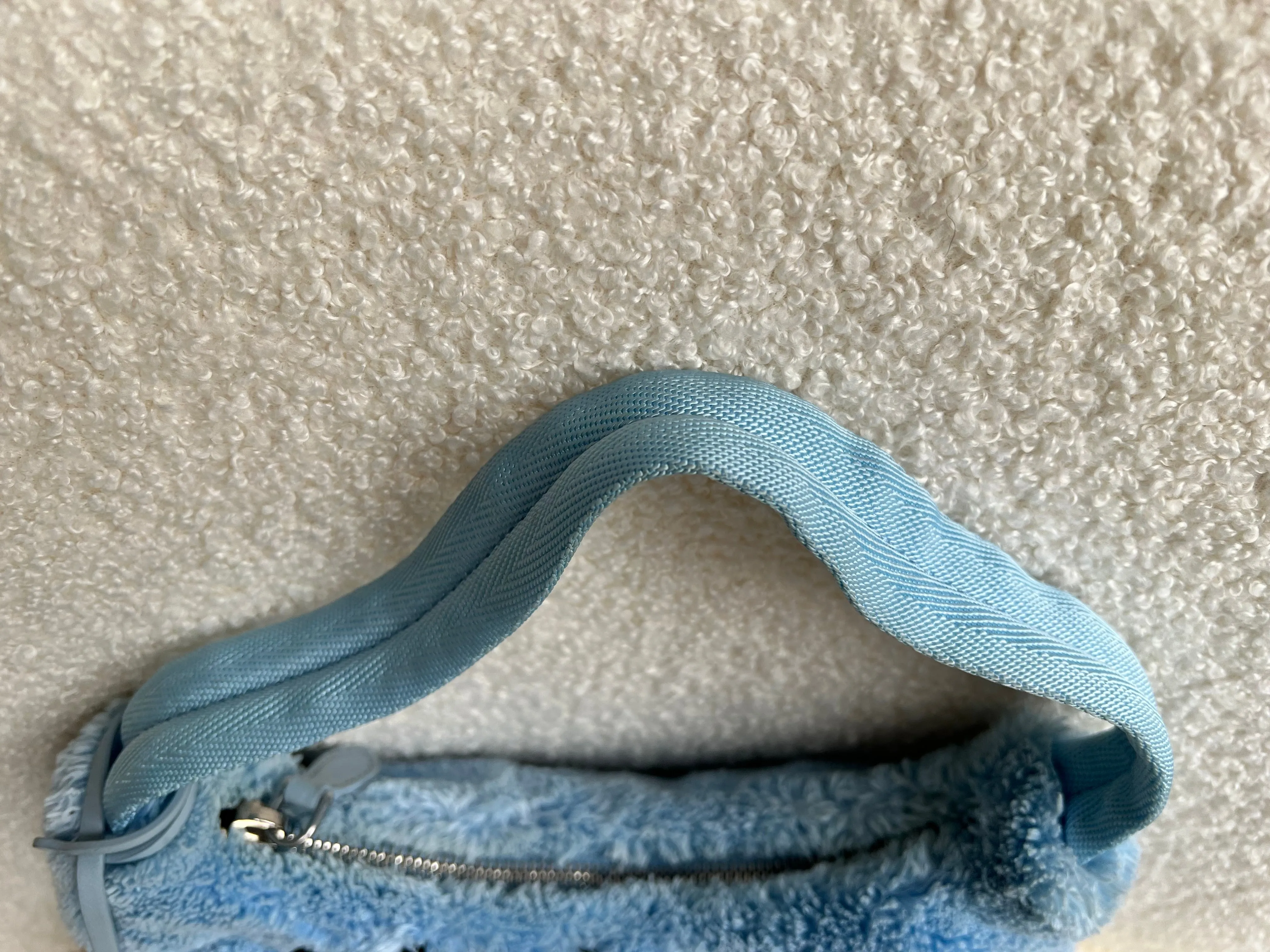 Prada Blue Re-edition 2000 Terry Cloth Shoulder Bag