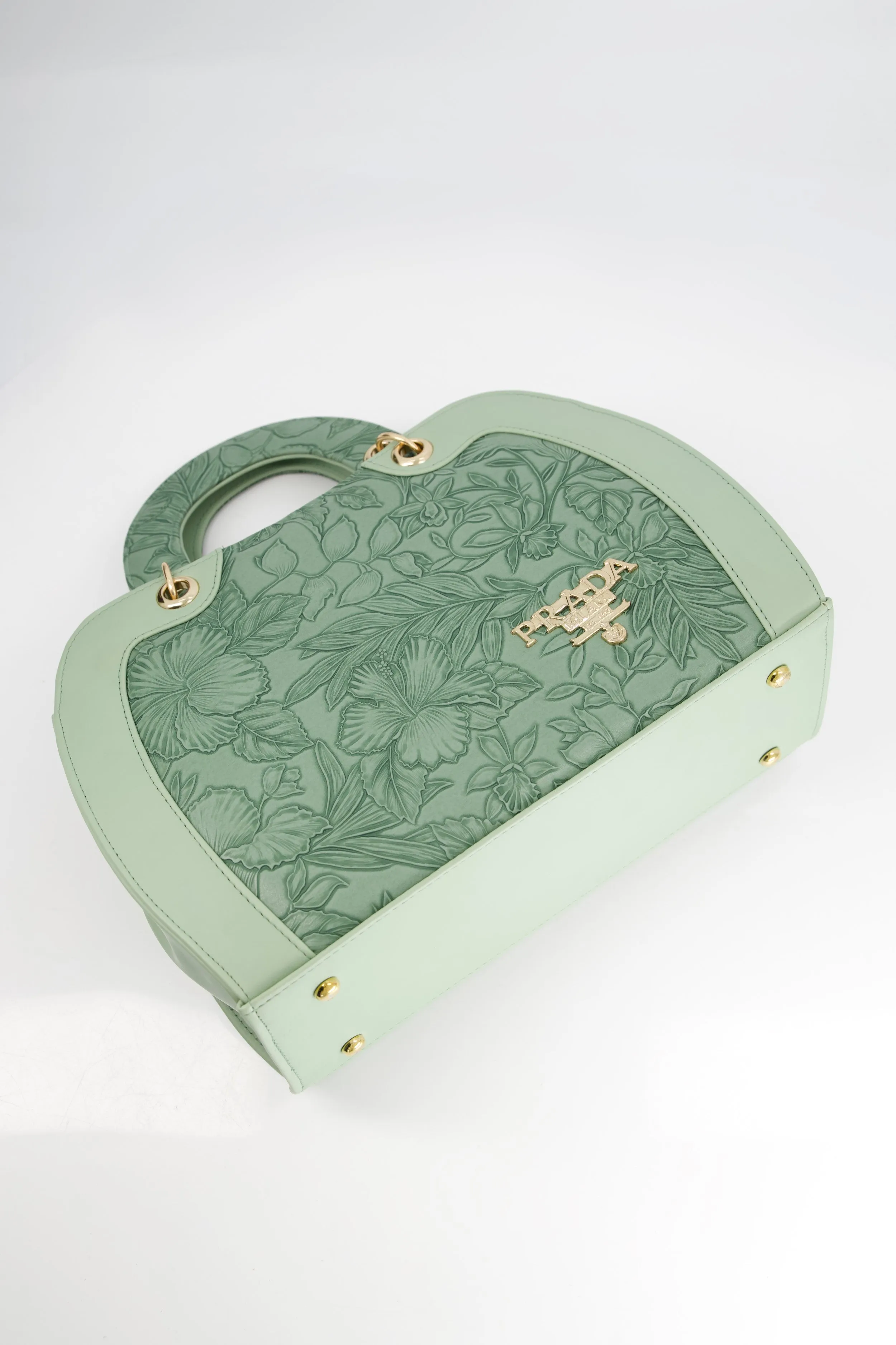Prada Floral Green Bag