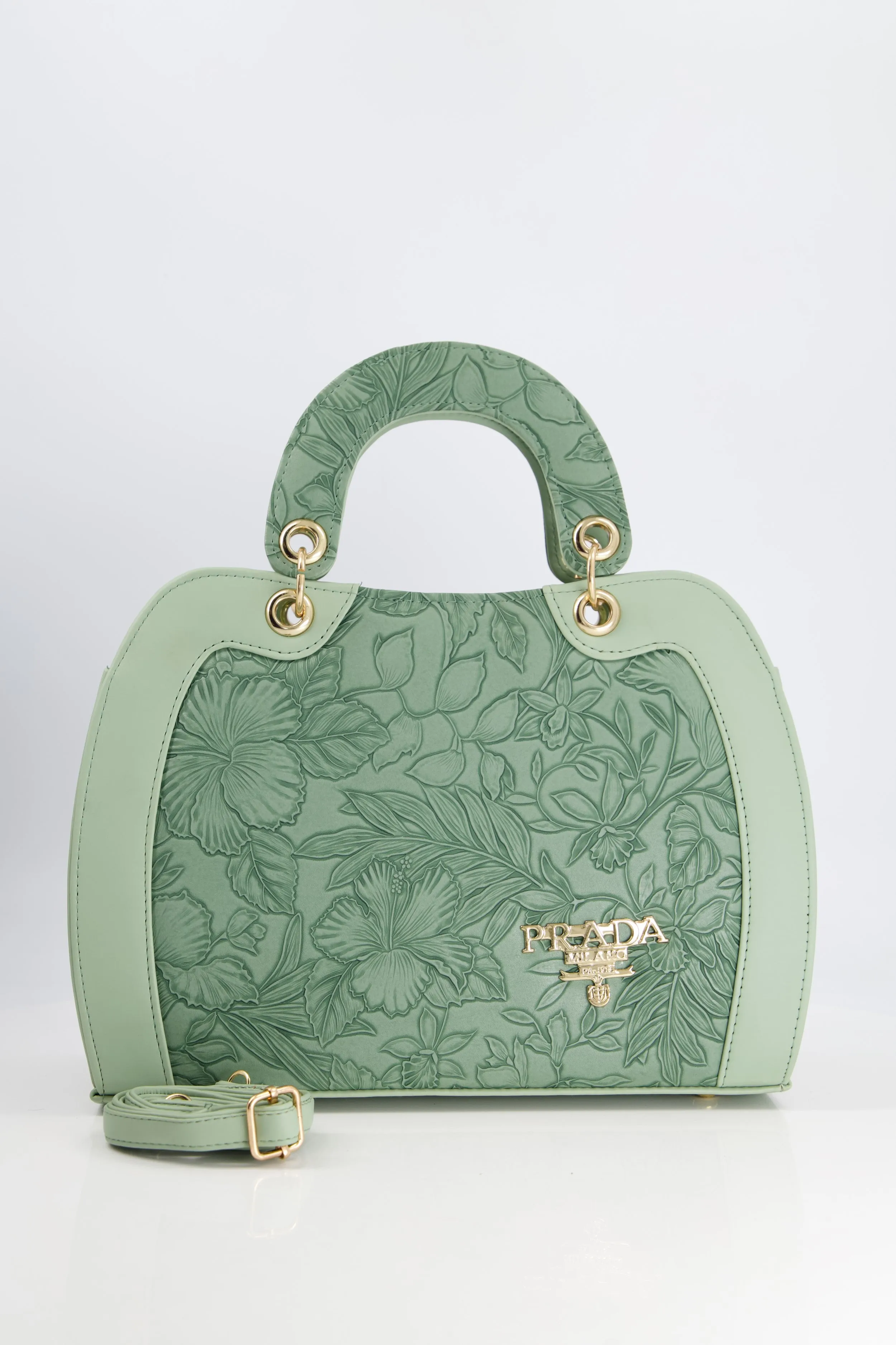Prada Floral Green Bag