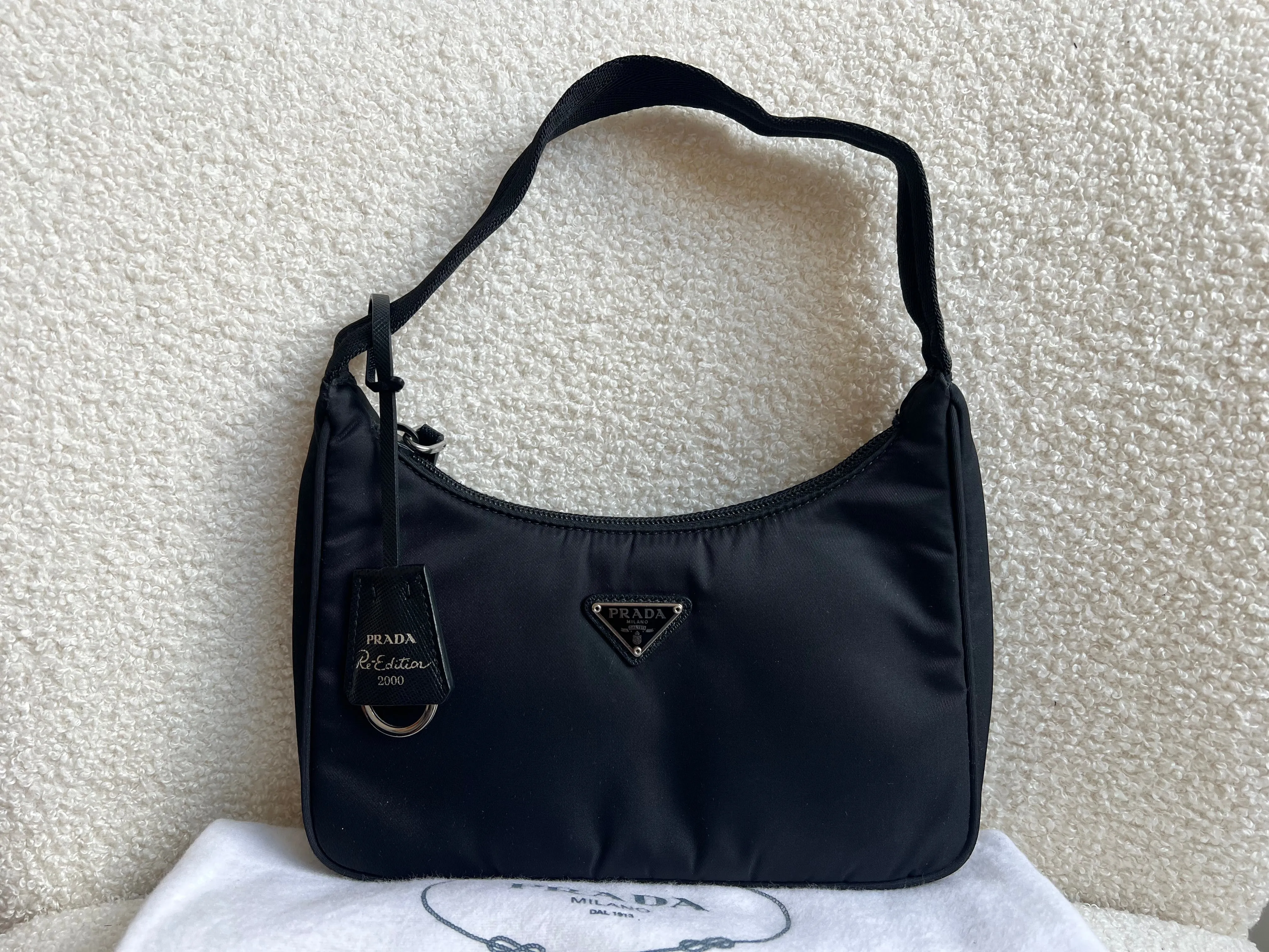 Prada Re-edition Black Nylon Shoulder Bag (RRP £920)