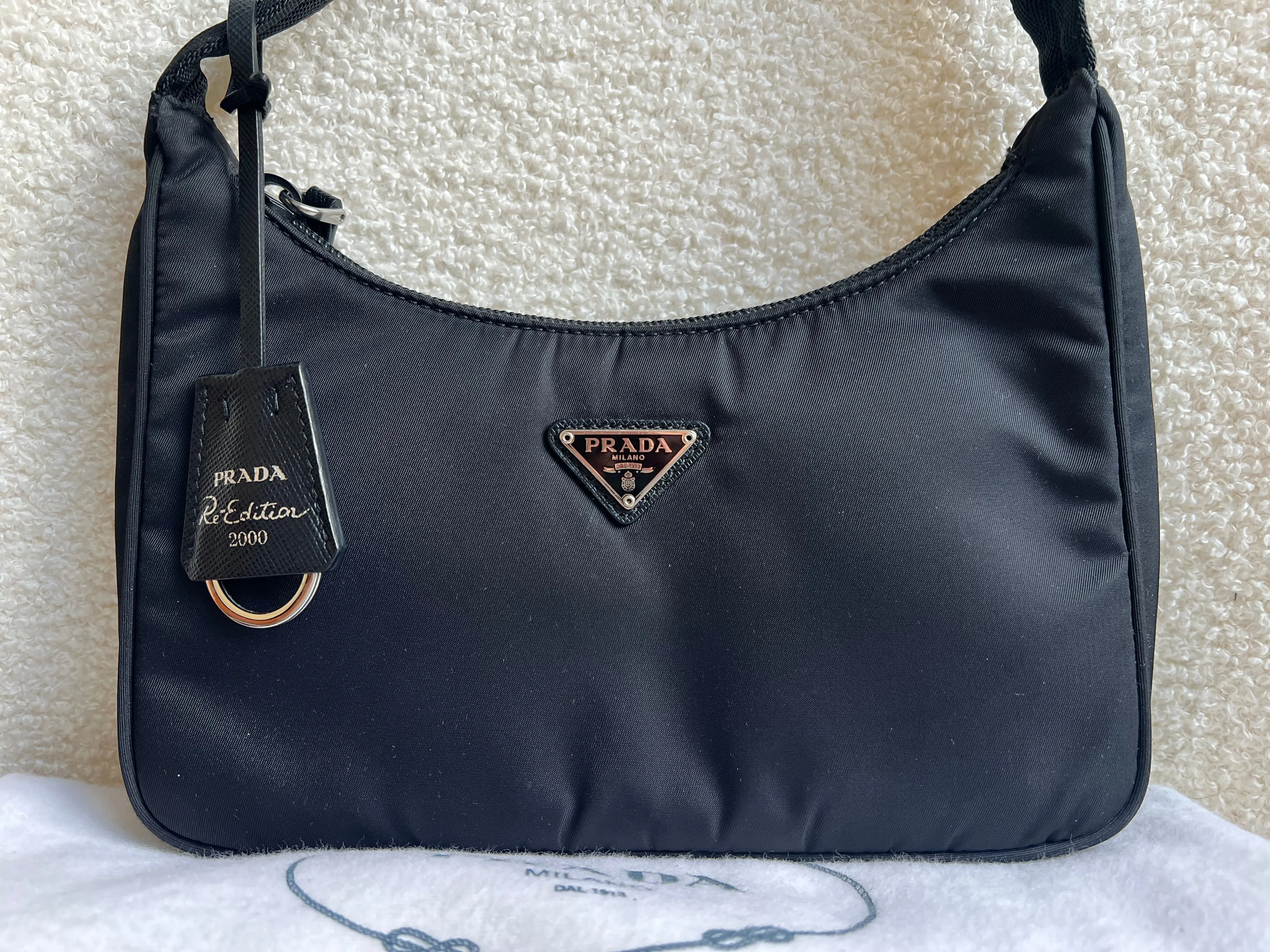 Prada Re-edition Black Nylon Shoulder Bag (RRP £920)