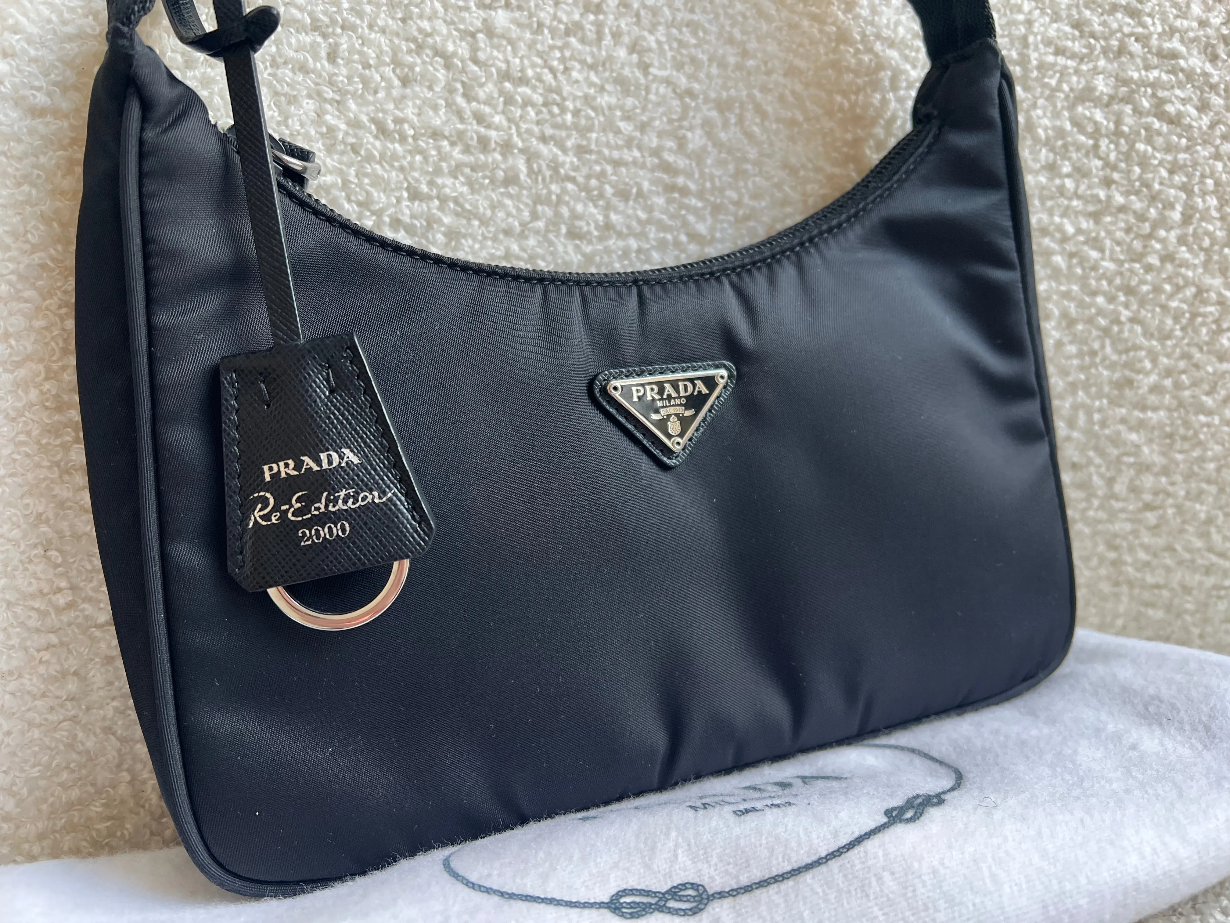 Prada Re-edition Black Nylon Shoulder Bag (RRP £920)
