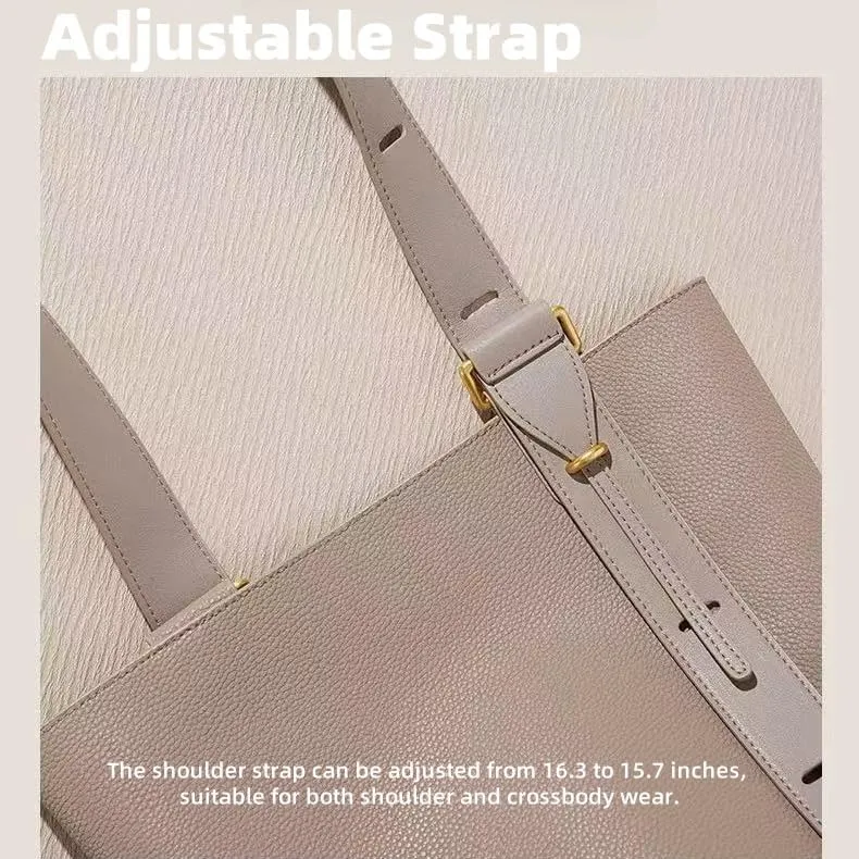 Premium Cowhide Leather Bucket Bag - Adjustable Strap Shoulder and Crossbody Handbag for Women, Durable and Stylish