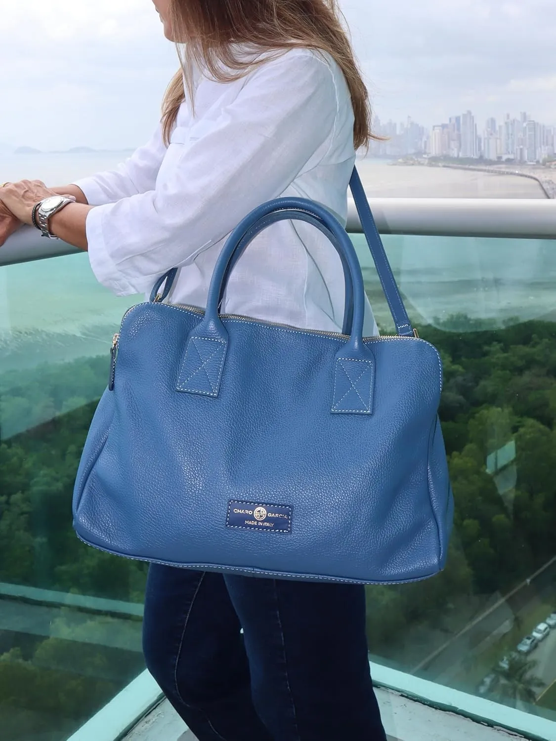 Premium Italian Leather Handmade in Florence, Italy. Satchel Shoulder Bags for Women with Full-Grain Leather Made in Italy