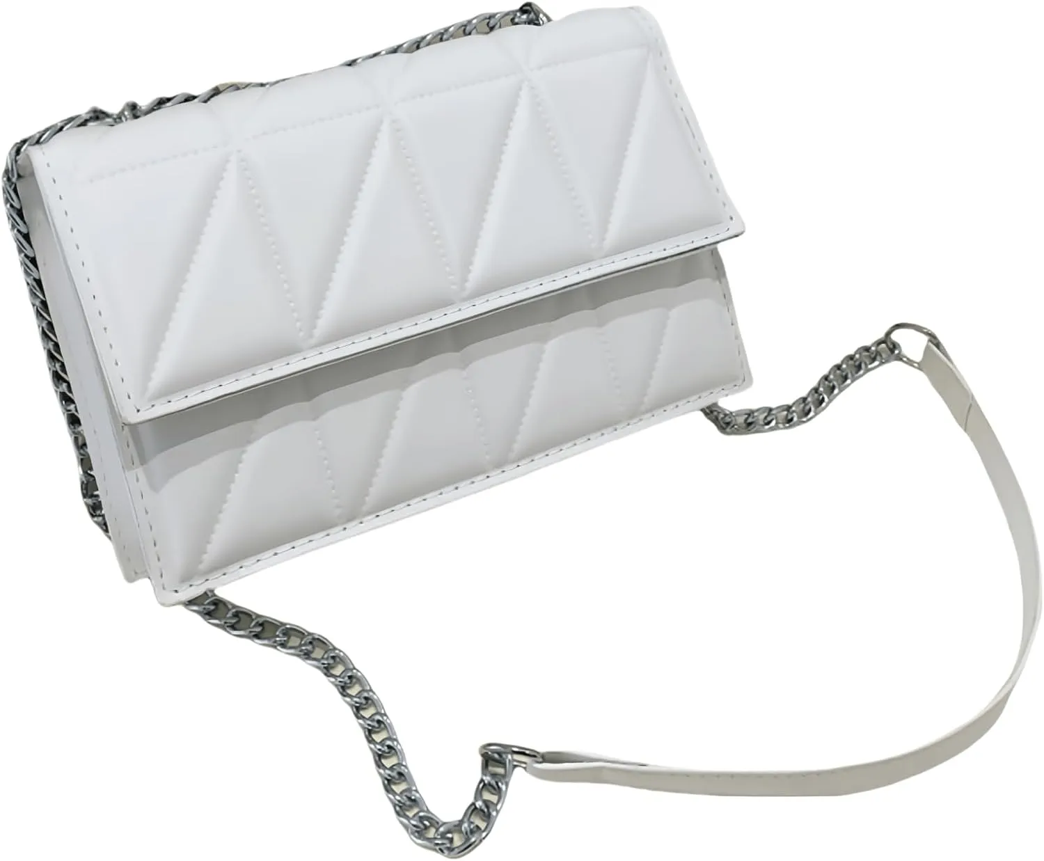 PU Leather Crossbody Purse for Women Trendy Ladies Shoulder Bag with Chain Designer Purses
