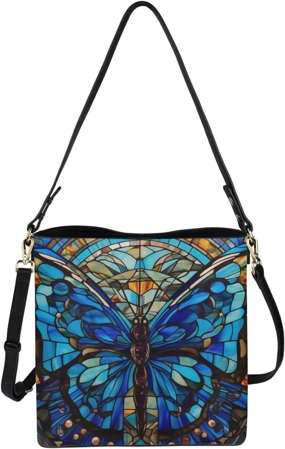 PU Leather Purse for Women Vintage Floral Bucket Tote Bag Crossbody Hobo Handbag, Skulls Satchel Shoulder Tote Bags