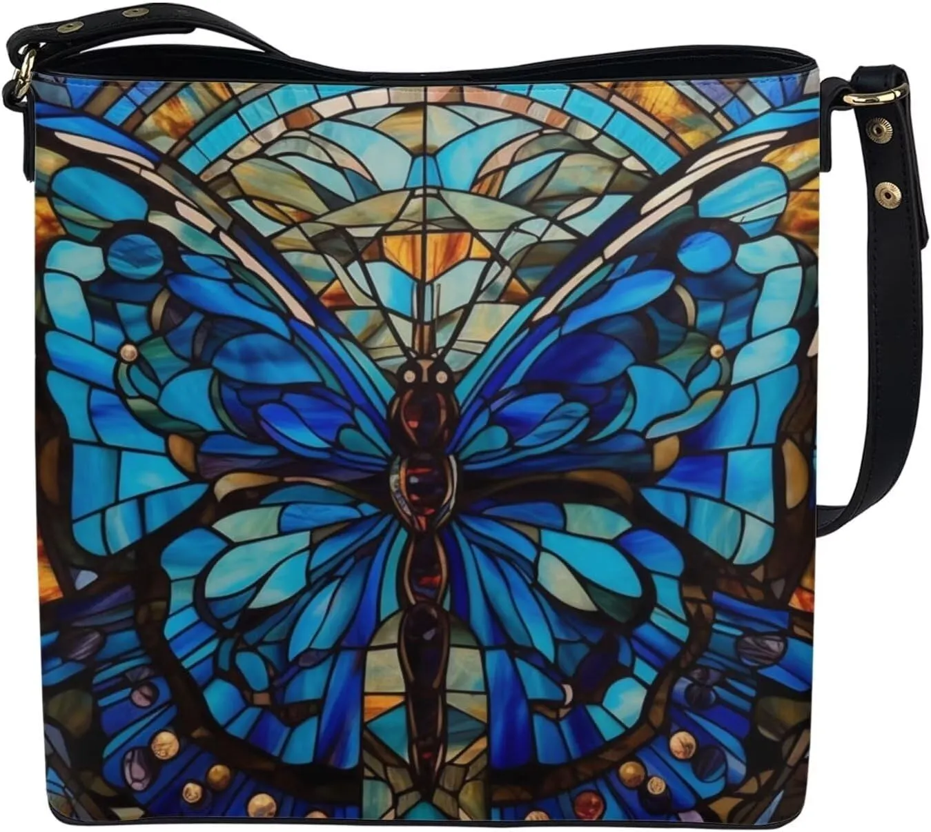 PU Leather Purse for Women Vintage Floral Bucket Tote Bag Crossbody Hobo Handbag, Skulls Satchel Shoulder Tote Bags