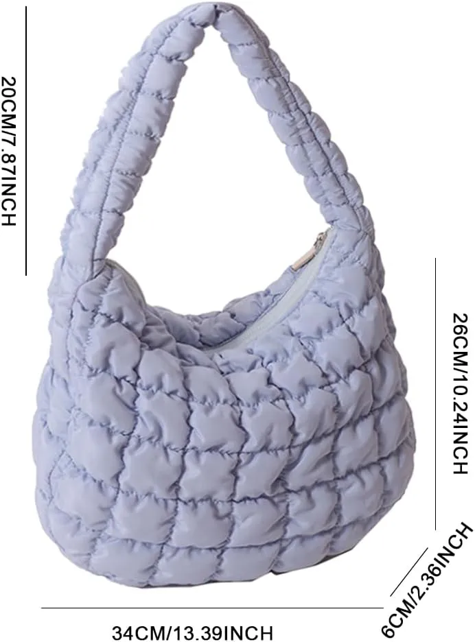 Puffer Tote Bag for Women Crossbody Bags Quilted Bags Fashion Cloud Large Hobo Quilted Handbags Puff Purse