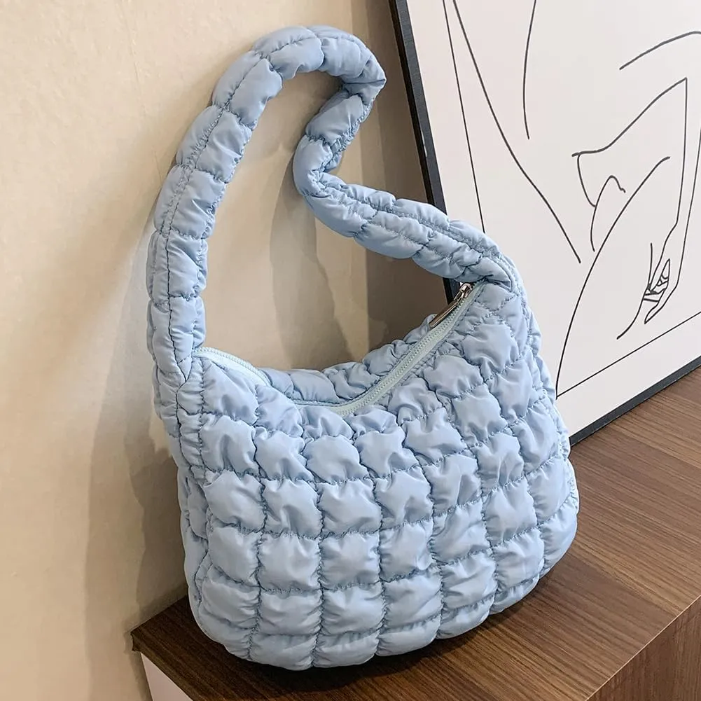 Puffer Tote Bag for Women Crossbody Bags Quilted Bags Fashion Cloud Large Hobo Quilted Handbags Puff Purse