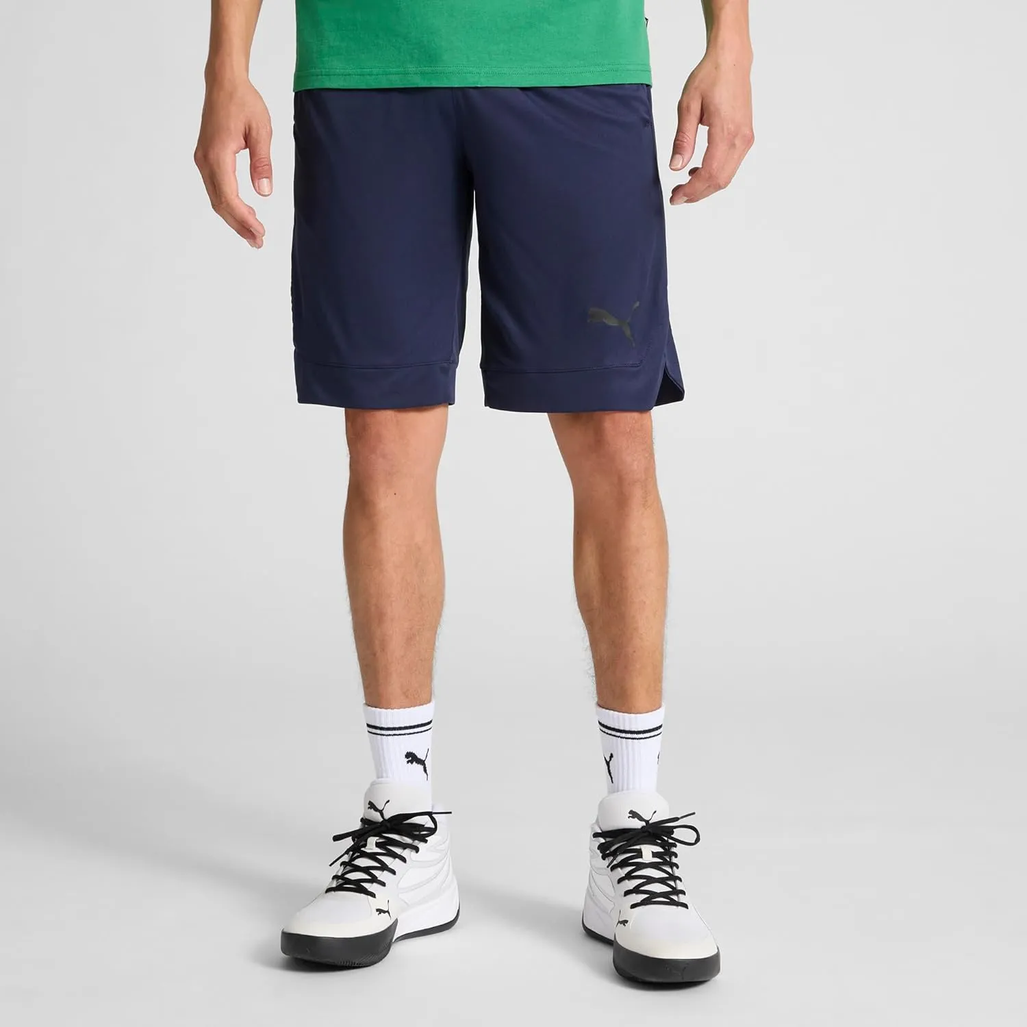 PUMA Men's Rtg Shiny Fabric 10" Shorts (Available in Big & Tall)