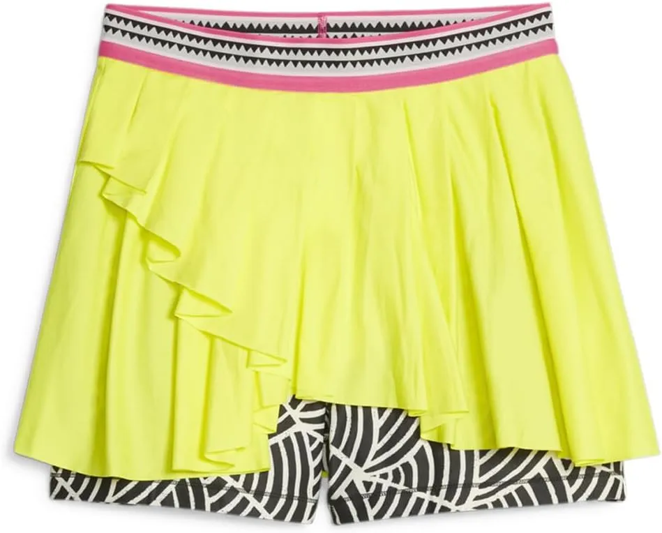PUMA Womens Skirt X Ll Casual Casual Moisture Wicking - Yellow - Size M