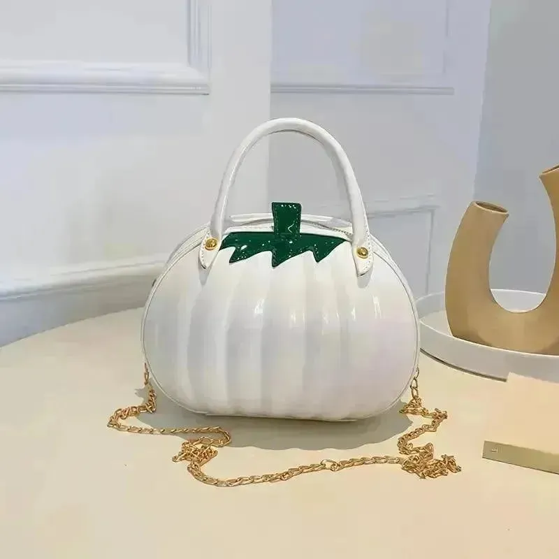 Pumpkin Shaped Satchel Novelty Crossbody Bag