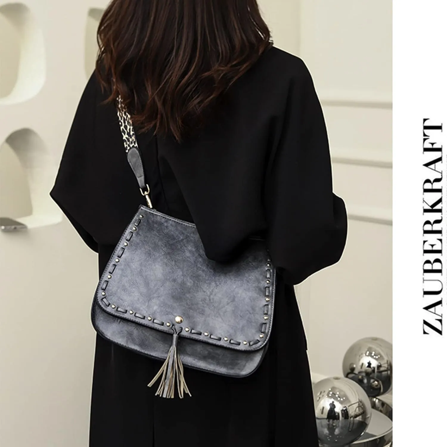 Purses and Handbags for Women Retro bags PU Leather Satchel Shoulder Bags for Ladies