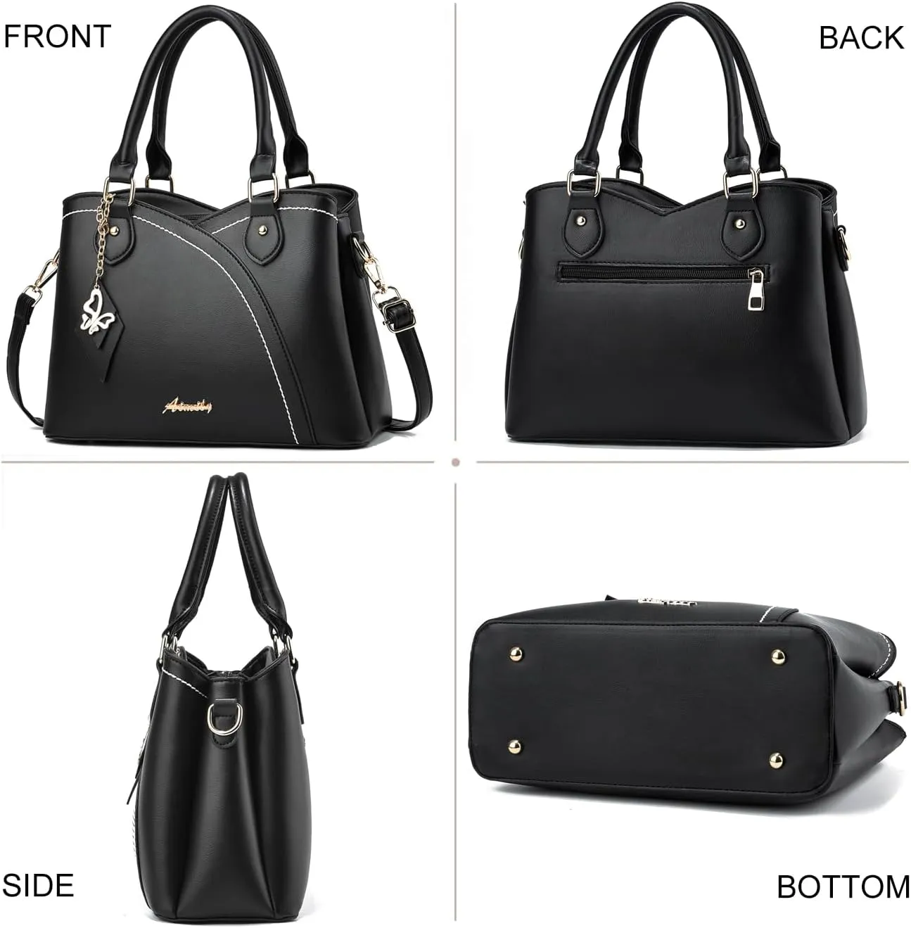 Purses and Handbags for Women Tote PU Leather Ladies Satchel Top Handle Crossbody Shoulder Bag