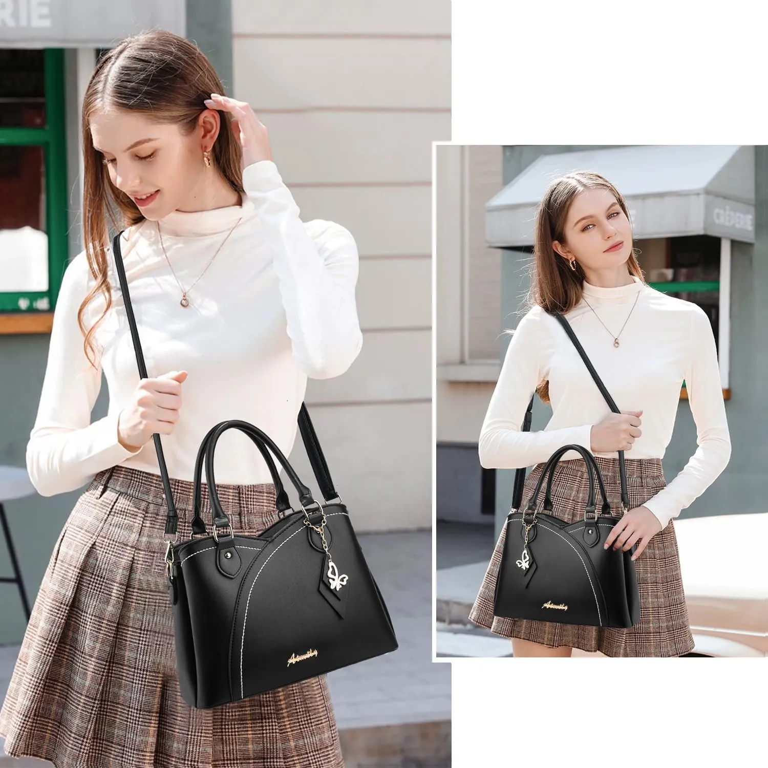 Purses and Handbags for Women Tote PU Leather Ladies Satchel Top Handle Crossbody Shoulder Bag