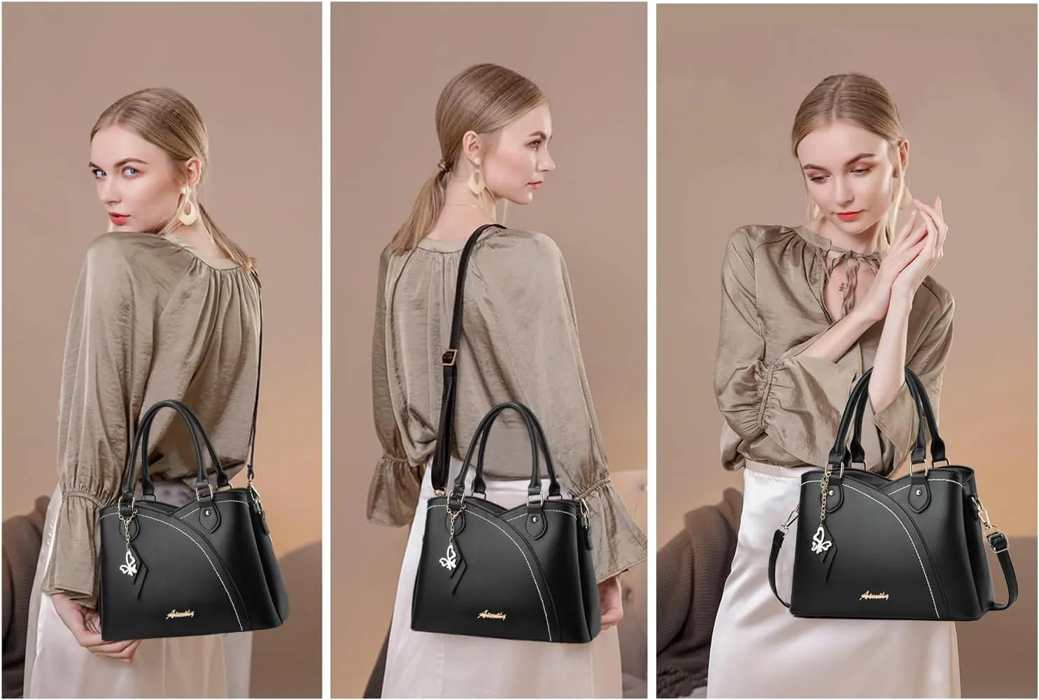 Purses and Handbags for Women Tote PU Leather Ladies Satchel Top Handle Crossbody Shoulder Bag