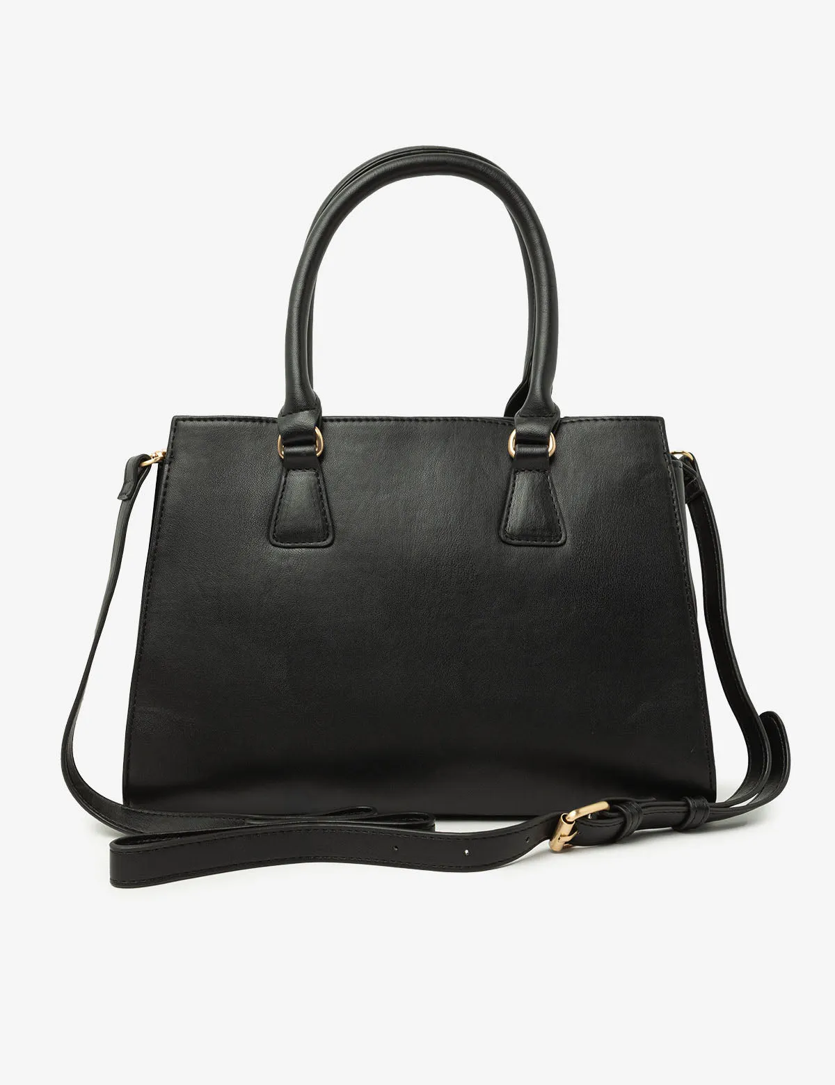 QUILTED V SATCHEL WITH CROSSBODY STRAP