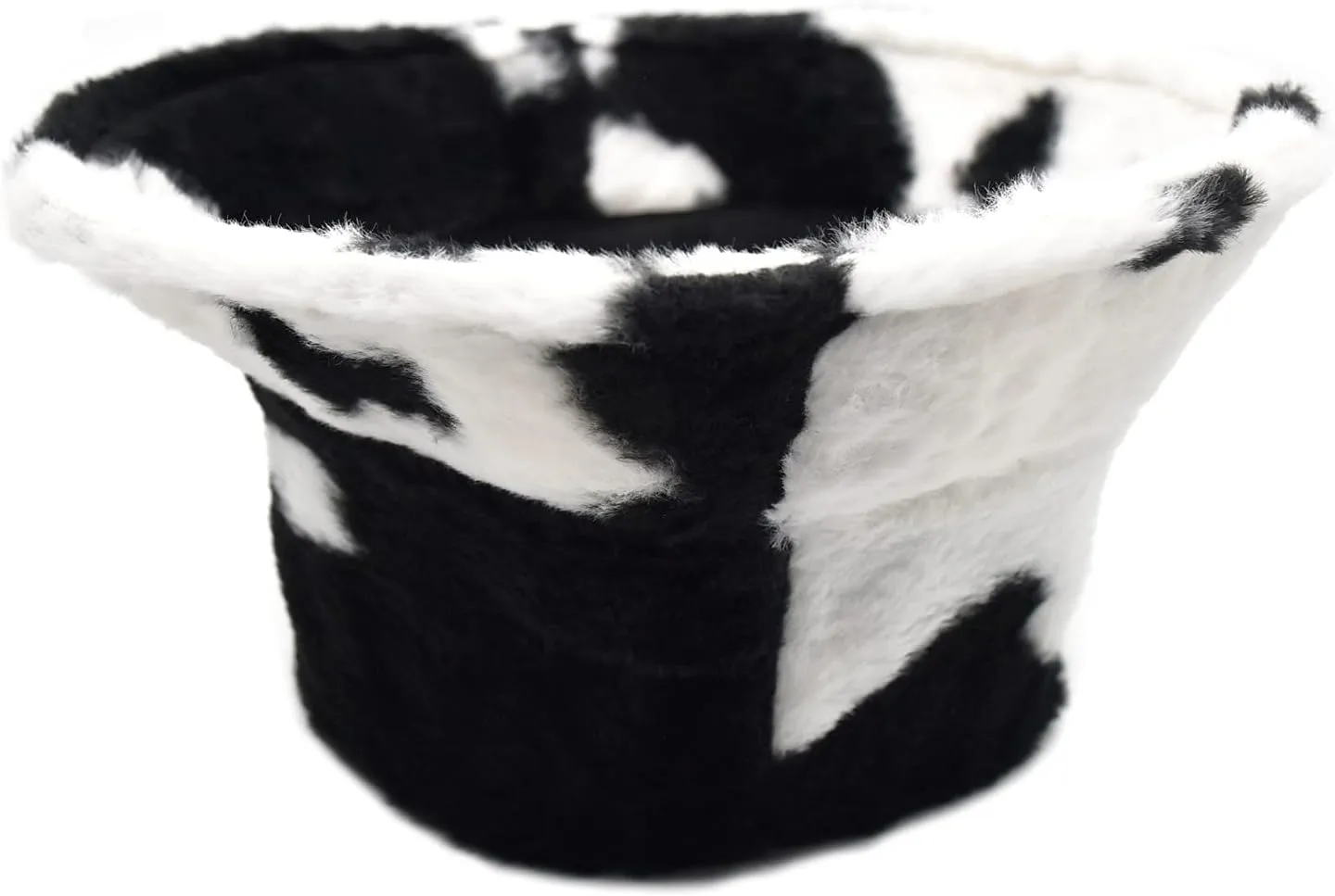 Ralcosuss Women Girls Milk Cow Print Faux Fur Bucket Hats Winter Outdoor Fluffy Warm Fisherman Caps