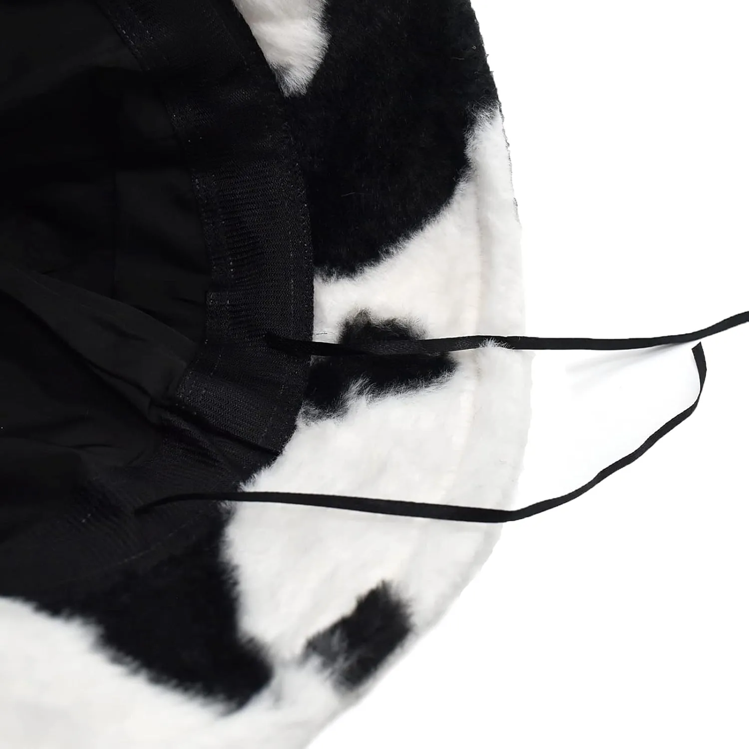 Ralcosuss Women Girls Milk Cow Print Faux Fur Bucket Hats Winter Outdoor Fluffy Warm Fisherman Caps