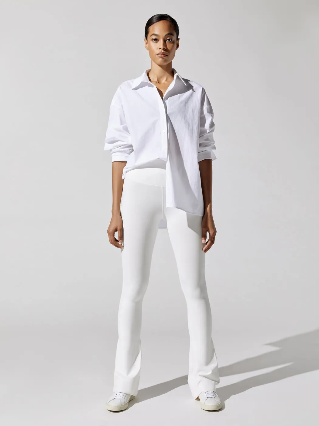 Raquel High Waist Flare - White