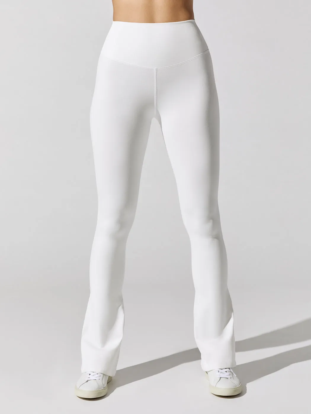 Raquel High Waist Flare - White