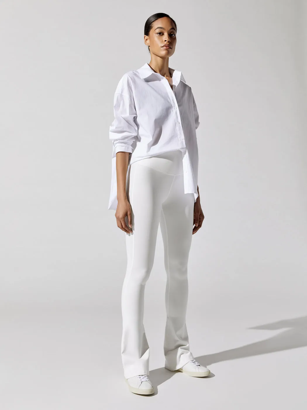 Raquel High Waist Flare - White