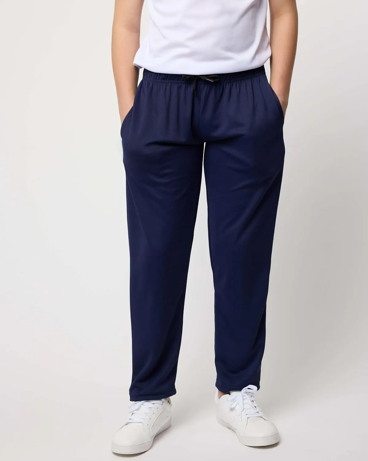 Real Essentials 3 Pack: Boys' Mesh Open Bottom Active Sweatpants with Pockets & Drawstring