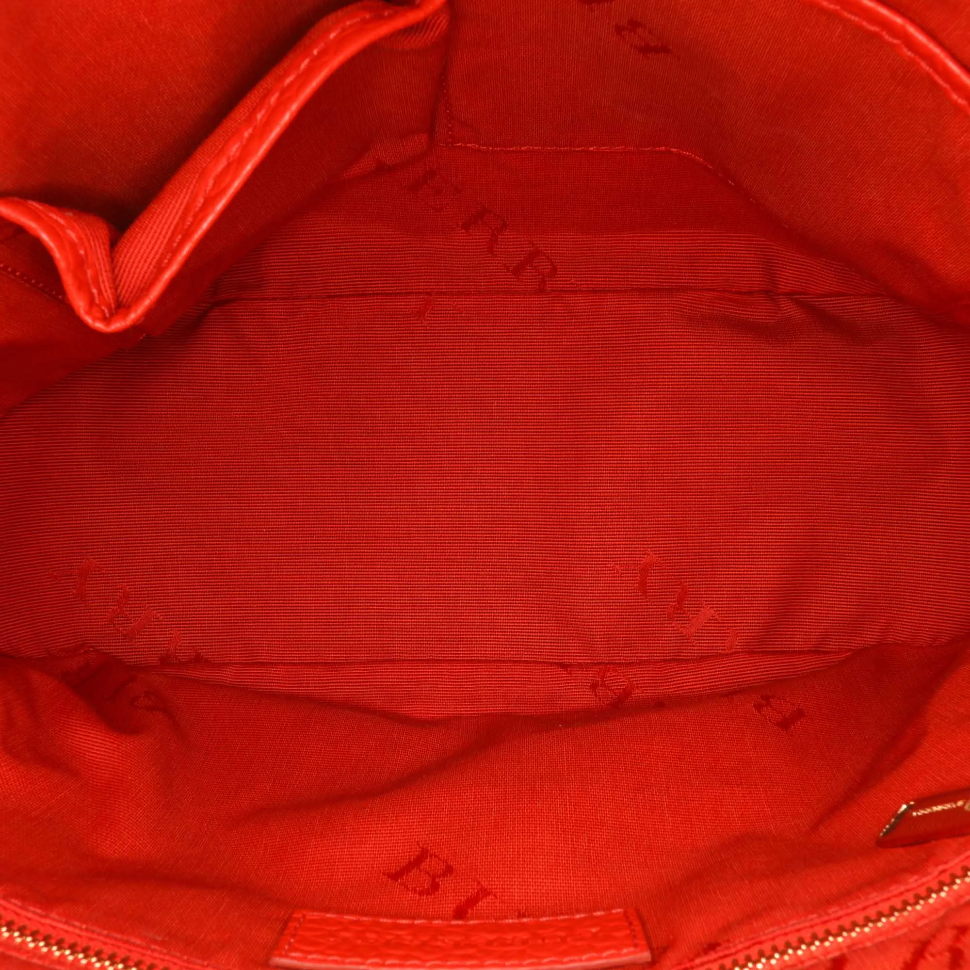 Red Burberry Heritage Grain Check Embossed Orchard Bowling Bag Satchel