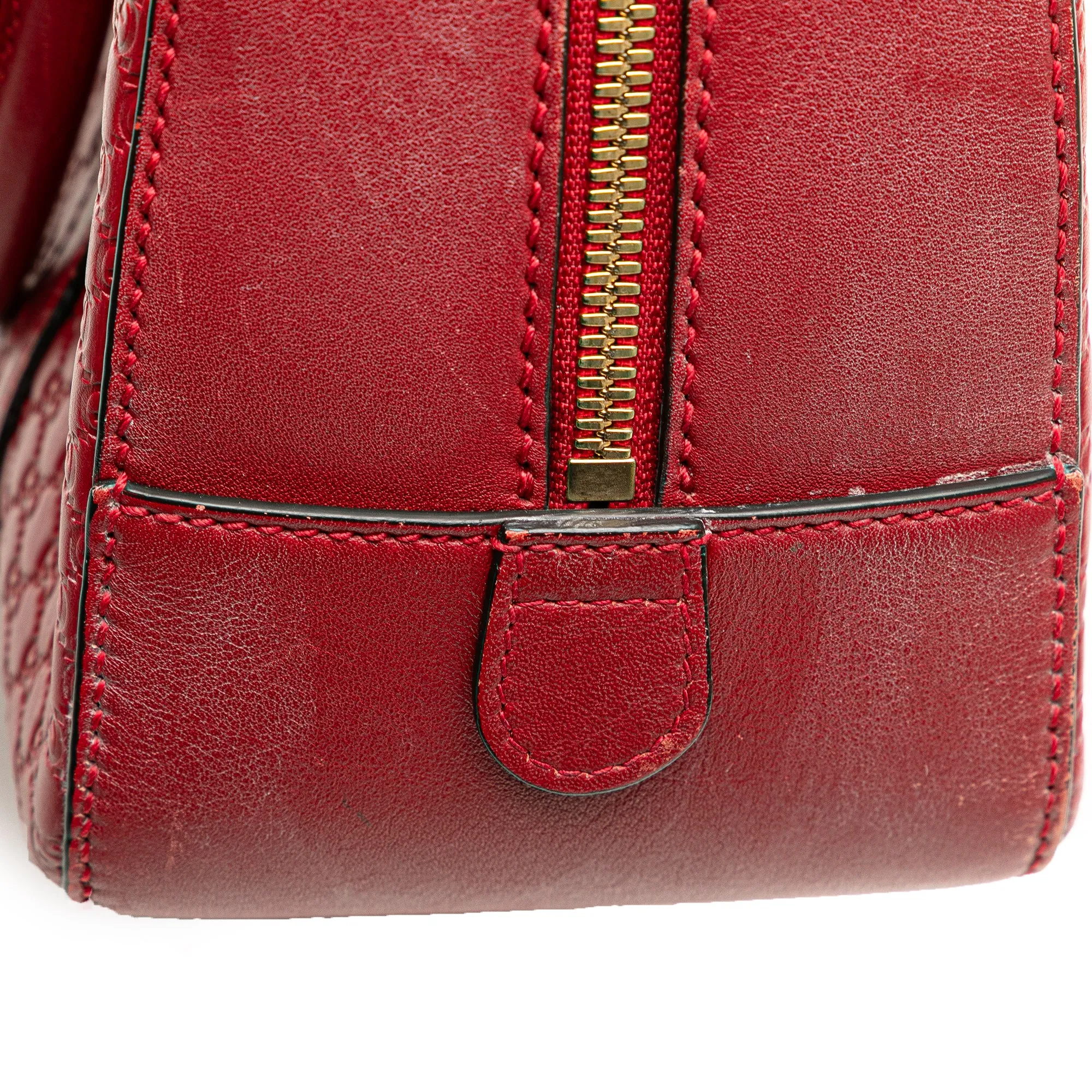 Red Gucci Small Microguccissima Satchel