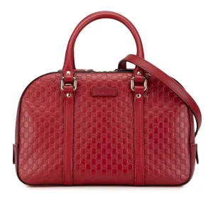 Red Gucci Small Microguccissima Satchel