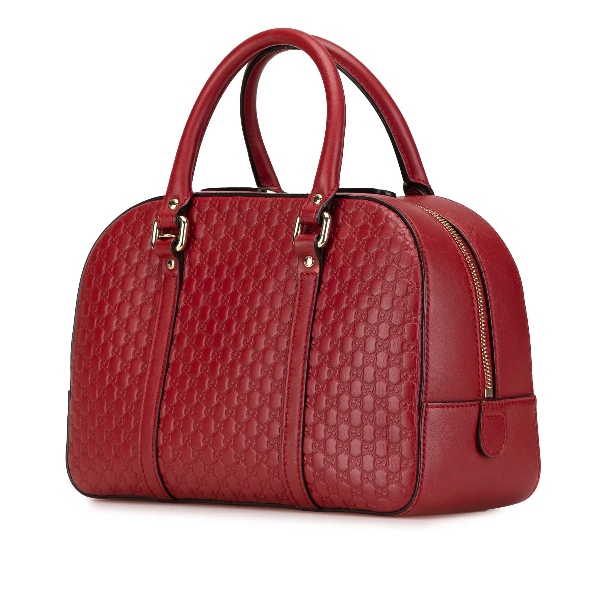 Red Gucci Small Microguccissima Satchel