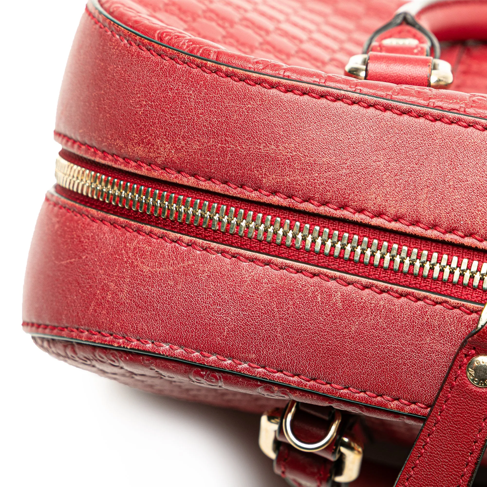 Red Gucci Small Microguccissima Satchel