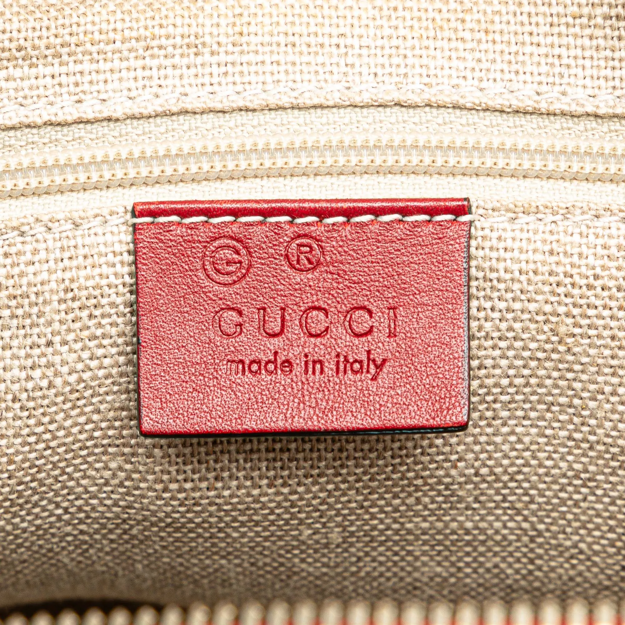 Red Gucci Small Microguccissima Satchel