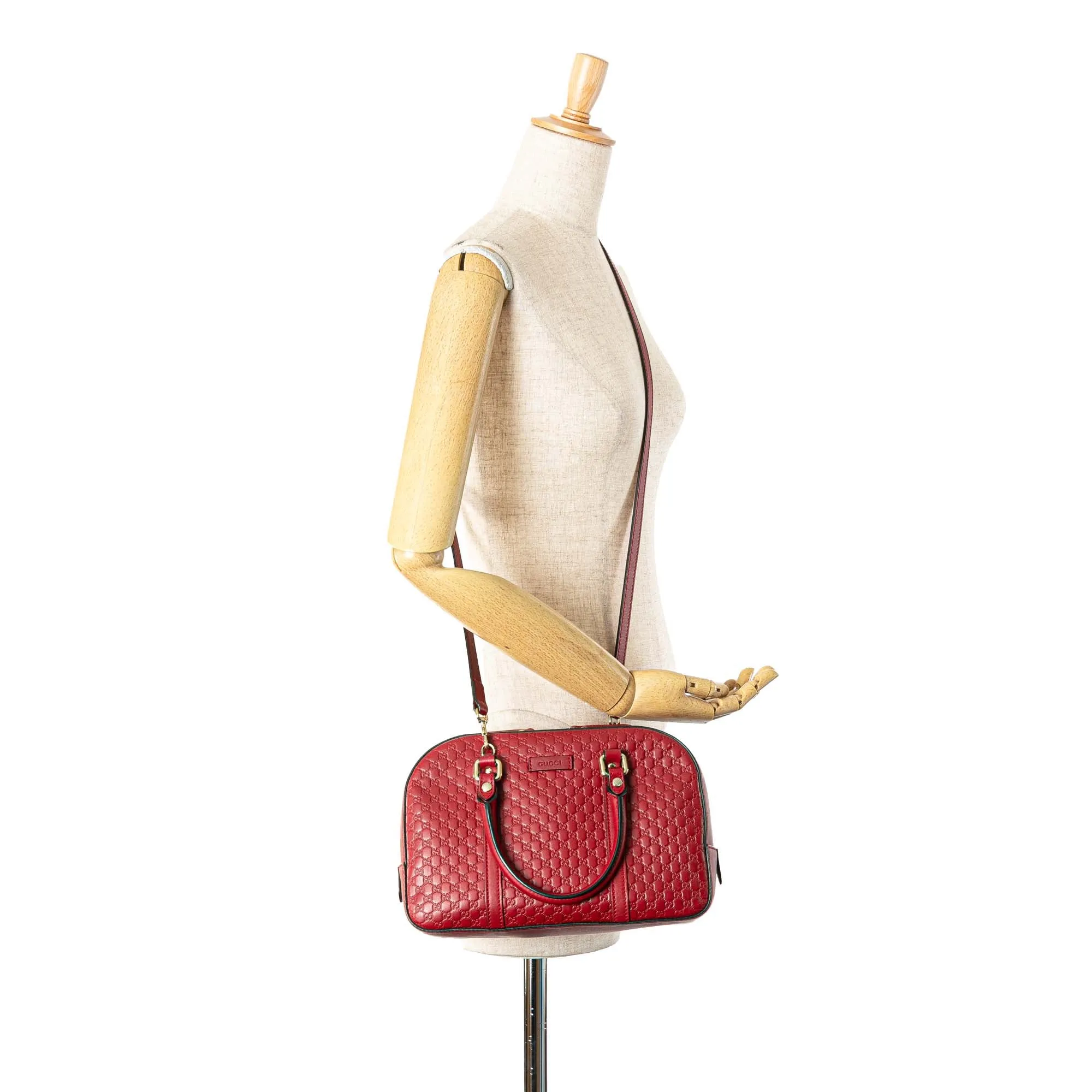 Red Gucci Small Microguccissima Satchel