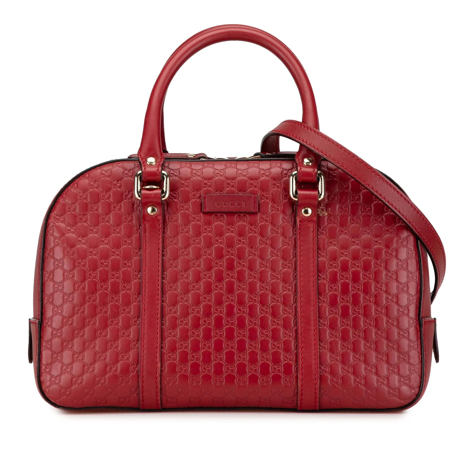 Red Gucci Small Microguccissima Satchel